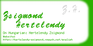 zsigmond hertelendy business card